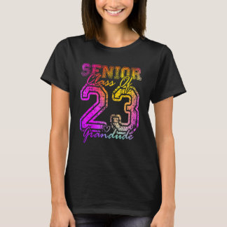 T-shirt Fier papapa coloré Cœur Mignon Diplômé Sénior