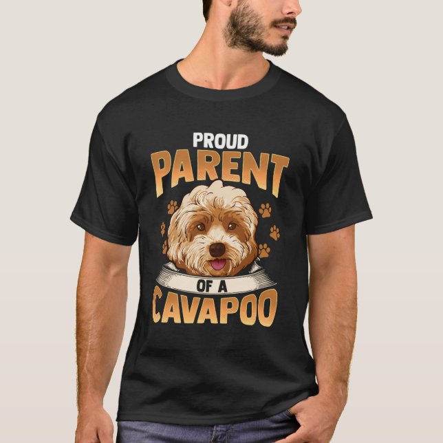 T-shirt Fier Parent D'Un Chien Cavapou Chien Cute Chien Ca (Devant)