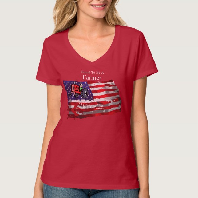 T-shirt Fier paysan patriotique drapeau Thunder_Cove T-shi (Devant)