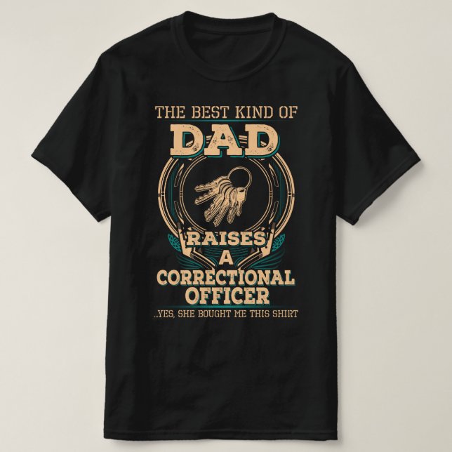 T-shirt Fier père de l'agent correctionnel (Design devant)