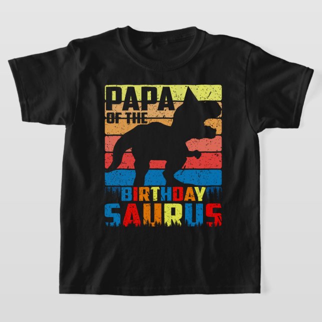 T-shirt Fier Père De L'Anniversaire Saurus Dinosaur Tee (Poser)