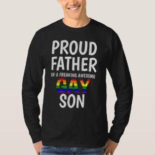 T-shirt Fier Père De L'Awesome Gay Son Lgbt Fierté Famille