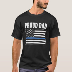 T-shirt Fier père de l'officier de police application de l