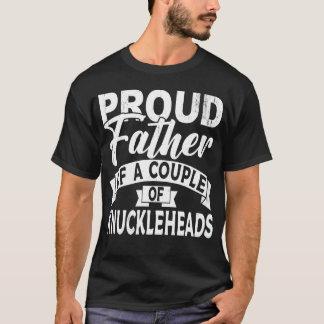 T-shirt Fier Père D'Un Couple De Chevaliers De Cou Blanc F