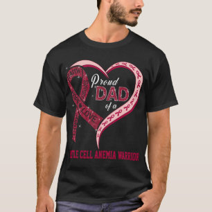 T-shirt Fier Père D'Un Guerrier De L'Anémie De Cellule De