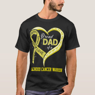T-shirt Fier Père D'Un Guerrier Du Cancer De L'Enfance