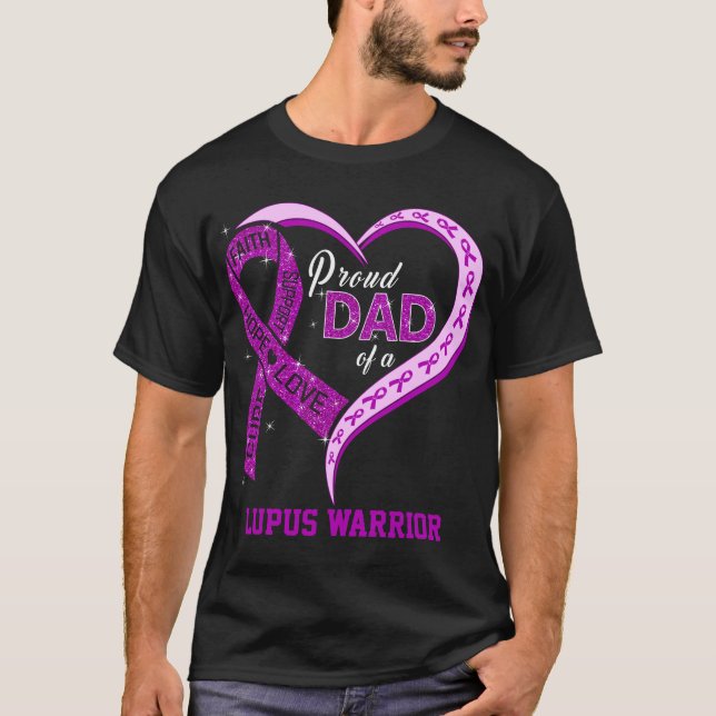 T-shirt Fier Père D'Un Guerrier Lupus (Devant)