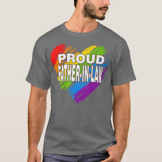 T-shirt Fier PèreInLaw LGBT Rainbow Gay pride Tee Fathe