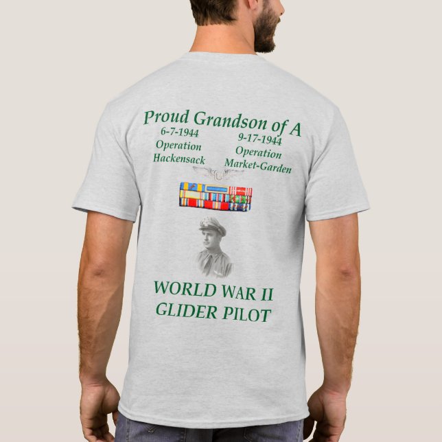 T-shirt Fier petit-fils d'un pilote de planeur de la Secon (Dos)