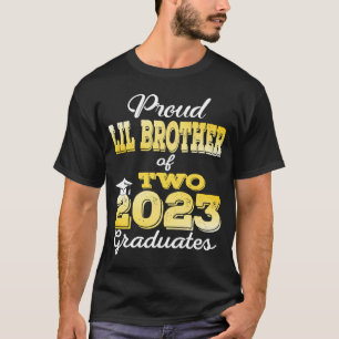 T-shirt Fier Petit Frère de deux 2023 Graduate Class 20