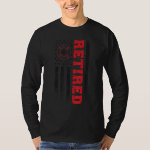 T-shirt Fier pompier à la retraite Drapeau américain Cadea