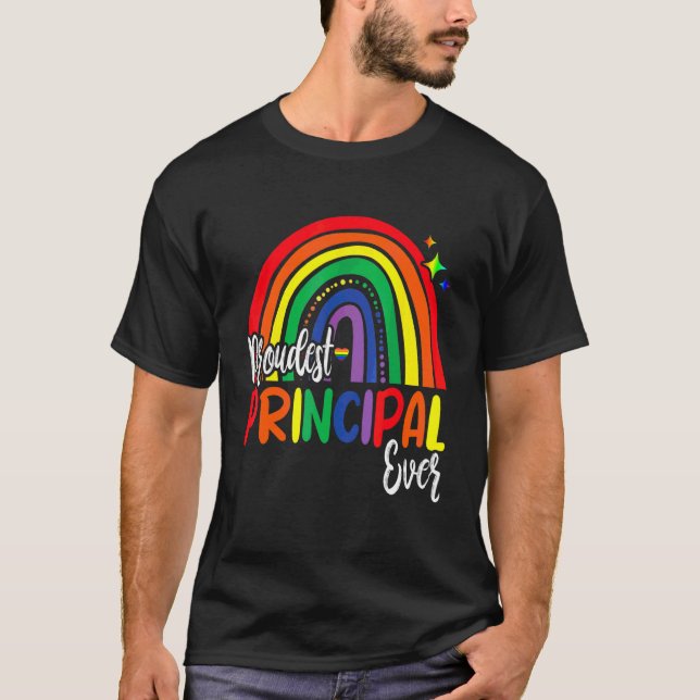 T-shirt Fier Principal Jamais Je Promets D'Enseigner L'Amo (Devant)