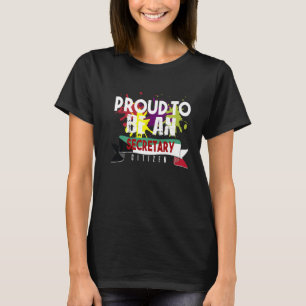 T-shirt Fier secrétaire citoyen travailleur professionnel 