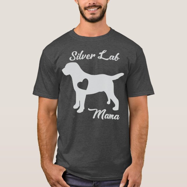 T-shirt Fier Silver Lab Mama Maman Labrador Retriever Pour (Devant)