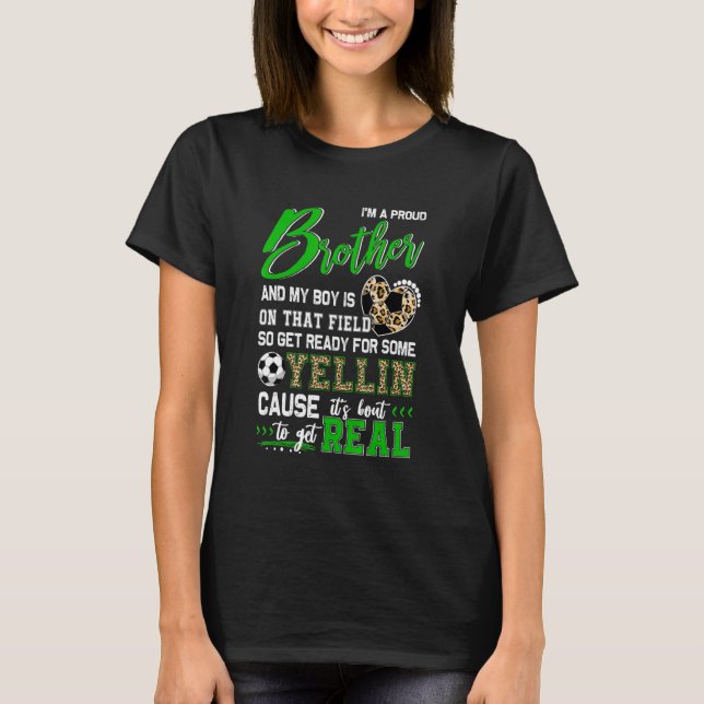 T-shirt Fier soccer frère soccer famille correspondant 1 (Devant)