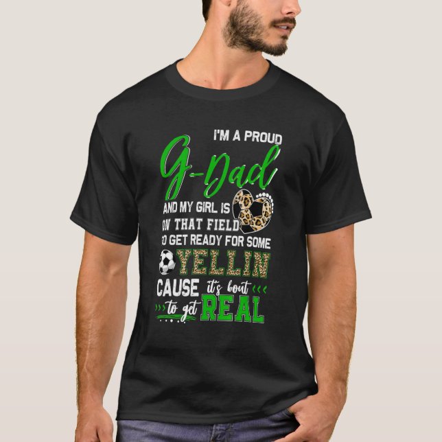 T-shirt Fier Soccer G Papa Soccer Famille Correspondance (Devant)
