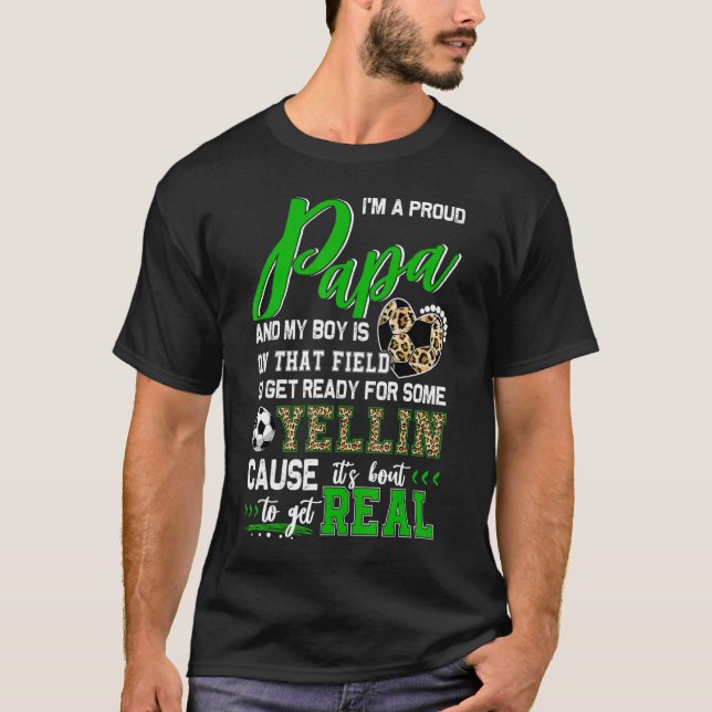 T-shirt Fier Soccer Papa Soccer Famille Correspondant 1 (Devant)
