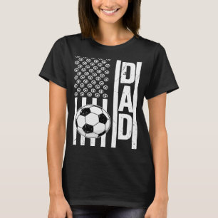 T-shirt Fier Soccer Papa US Drapeau Papa D'Un Joueur De Fo