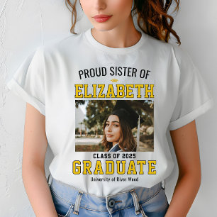T-shirt Fier Soeur Classe de 2025 Graduate Parent Custom