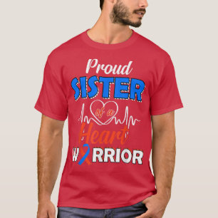 T-shirt Fier SOEUR d'un guerrier du coeur Sensibilisation 