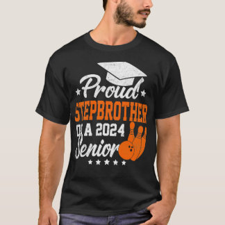 T-shirt Fier Stepbrother D'Un Diplômé Supérieur De Bowling