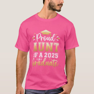 T-shirt Fier Tante d'un baccalauréat de 2025 de deuxième a
