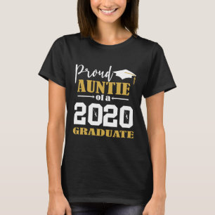 T-shirt Fier Tante d'un blanc diplômé 2020