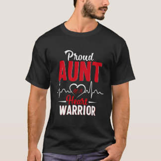 T-shirt Fier Tante D'Un Guerrier Du Coeur Cadeau De Sensib