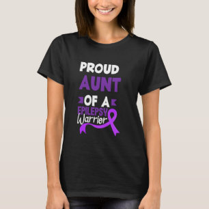 T-shirt Fier Tante D'Un Guerrier Épileptique Soutenez L'Ép