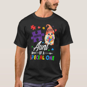T-shirt Fier Tante D'Un Puzzle Spécial Gnome Autisme Aw