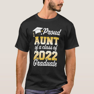 T-shirt Fier Tante D'Une Classe De 2022 Diplômé Senior Fam