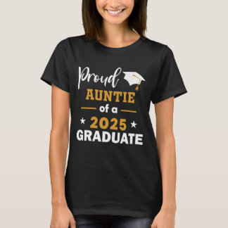T-shirt Fier Tante D'Une Classe De Diplômés De 2025 De 202