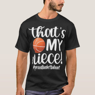 T-shirt Fier Tante Tante De Basket Cadeaux Tante Joueuse D