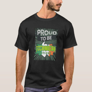 T-shirt Fier Technicien Citoyen Profession Professionnelle