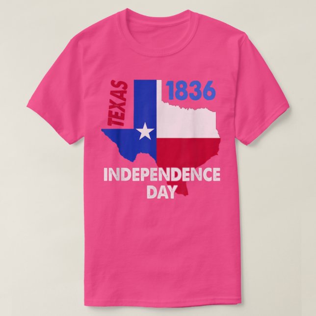 T-shirt Fier Thé & Fête de l'Indépendance 1836 L'Étoile So (Design devant)