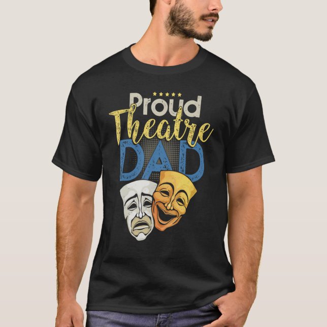 T-shirt Fier Théâtre Papa - Théâtre Amour Drama Masque Par (Devant)