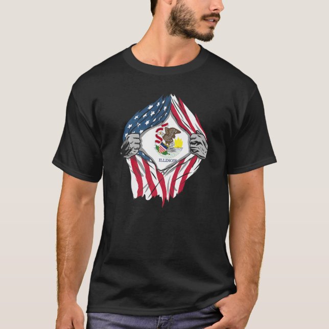 T-shirt Fier Usa Accueil Pays Patriotique Accueil État Dra (Devant)