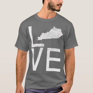 T-shirt Fier USA Fan State Kentucky LOVE Map Kentucky