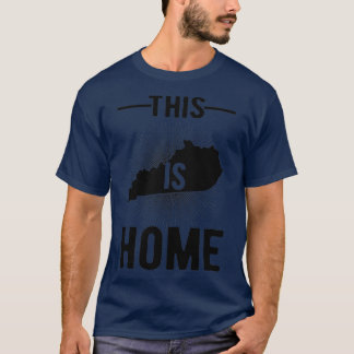 T-shirt Fier USA Fan State This Is Home Carte Kentucky Pre