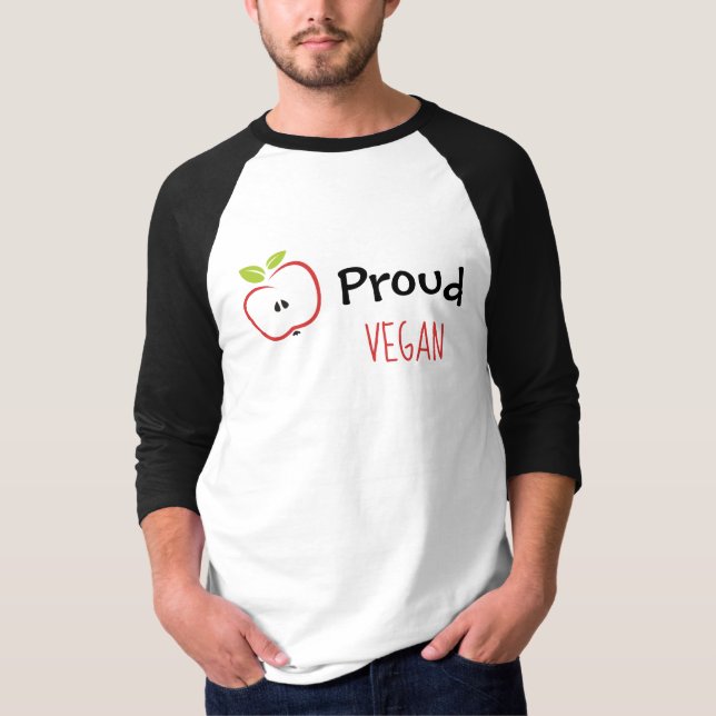 T-shirt Fier Vegan Design moderne (Devant)