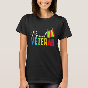T-shirt Fier vétéran transfusionnel Militaire LGBTQ Rainbo