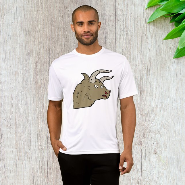 T-shirt Fierce Angry Bull Head Rustic Wild Animal (Créateur téléchargé)