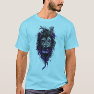 T-shirt Fierce Blue Lion Graphic Tee - Sky Blue Edition