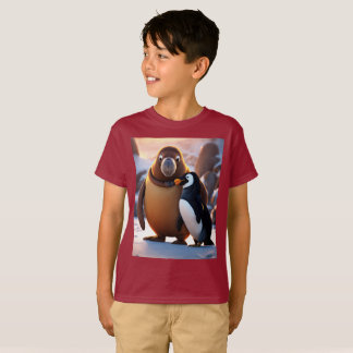 T-shirt Fierce Cute Walrus avec Penguin Unreal Engine Boy