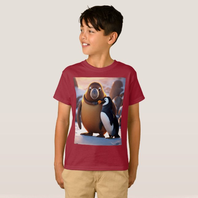 T-shirt Fierce Cute Walrus avec Penguin Unreal Engine Boy (Devant entier)