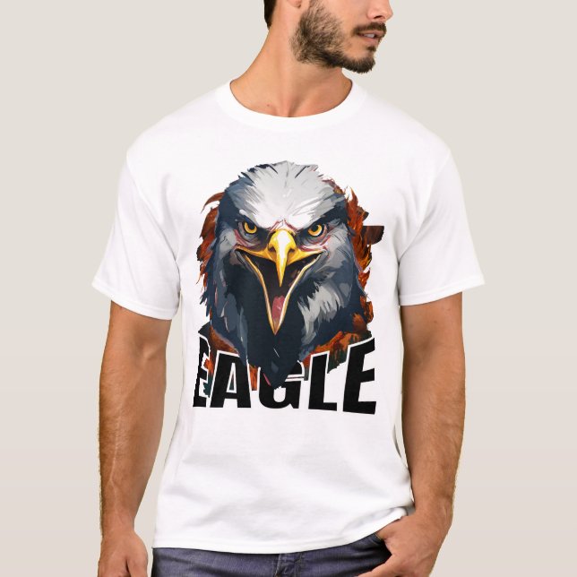 T-shirt Fierce Eagle - Bold American Patriotic (Devant)