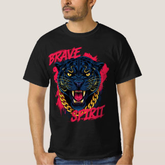 T-shirt Fierce Panther with Gold Chain – Brave Spirit T-Sh