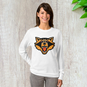 T-shirt Fierce Raccoon Mascot Bold animal sauvage graphiqu