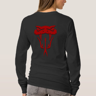 T-shirt Fierce Red Snake Face Longueur