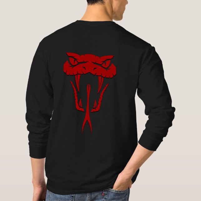 T-shirt Fierce Red Snake Face Longueur (Dos)